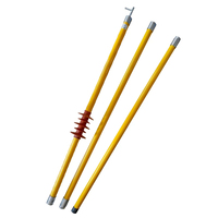Bâton télescopique isolé en fibre de verre pour déconnexion, outil d'opération haute tension pour travaux sur lignes sous tension et commutation de réseaux électriques aériens