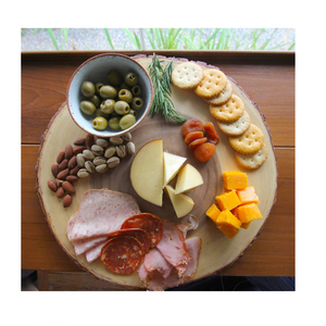 <span class=keywords><strong>Planche</strong></span> à découper ronde en bois non fini de 12 pouces <span class=keywords><strong>planche</strong></span> à découper en bois Live Edge - Product Image 5