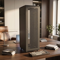 Rak Server Kabinet Jaringan Pusat Data Berdiri Lantai Baja 42U 600*1200mm Tersedia