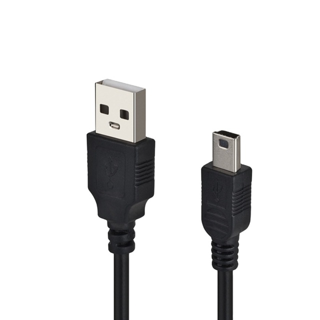 USB20AM-MINIBM-800 Mini USB 2.0 Plug Extension Cable Type a to Mini B with Copper Contacts ABS Housing for Power Applications