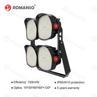 Lámpara de Proyección LED para Exteriores IP66 de 500W 600W 1000W, Iluminación LED para Estadios