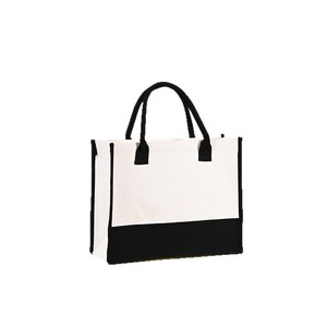 Sac fourre-tout en toile personnalisé avec logo publicitaire CCH, sac à main réutilisable pour les courses - Product Image 6