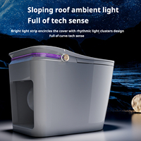 Vente directe usine : WC intelligent avec siège chauffant, chasse d'eau automatique, bidet, fonction lavage-séchage et désodorisant, siphon en S pour salles de bain modernes