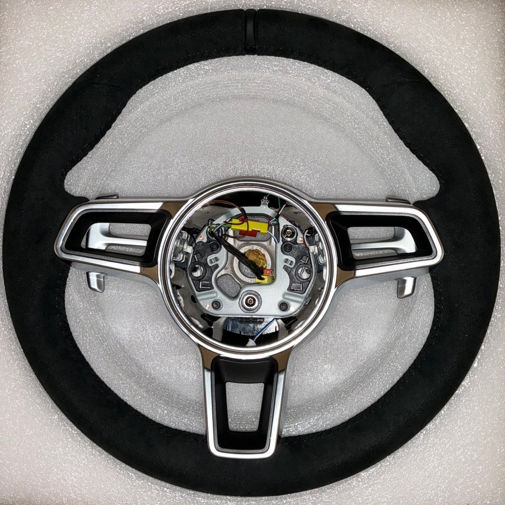 Complete Suede Steering Wheels Without Buttons (Porsche Fitment), photo 2