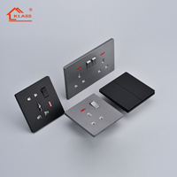 KLASS Interrupteurs et prises murales 5 broches standard britanniques les plus vendus pour la maison, 2 ports USB, 16A/20A, garantie 10 ans, IEC pour
