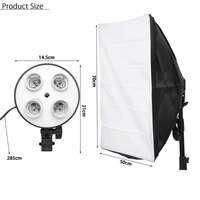 Photographie 50x70cm lumière LED Softbox Kit de photographie photographie professionnelle Softbox équipement lumière LED
