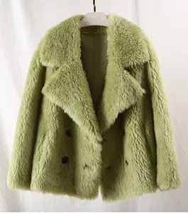 真羊羊皮草大衣短款保暖时尚女羊毛大衣秋冬外套