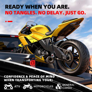 Correas de Amarre Retráctiles Automáticas Personalizables, Paquete de 4, 1"x10 pies, 1760 lb, Correas de Sujeción Retráctiles de Alta Resistencia para UTV y Motocicletas Todoterreno - Product Image 3