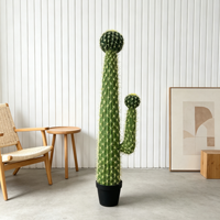 Plante artificielle de cactus réaliste et écologique, boule de cactus ignifuge pour l'intérieur, la maison, les couloirs, les mariages et l'usage commercial