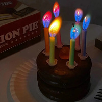 Huaming Vente en gros Bougies d'anniversaire sans fumée à flamme colorée, bougies magiques à flamme arc-en-ciel, bougies d'anniversaire joyeuses