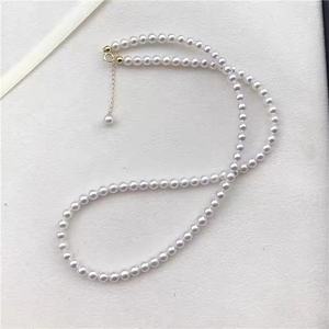 Nouveaux colliers de perles Edison 14-15 mm, rondes, peau de bébé, pour superposition, avec des défauts extrêmement faibles, lumière intense et peau lisse, perle nue - Product Image 1