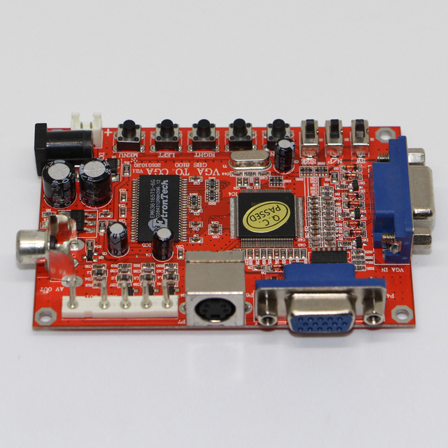 Coin Operated Mini Arcade VGA to CGA Converter /CVBS/S-video Converter Board for Game Machines (12V/5V PCB)
