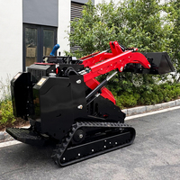 Spedizione Gratuita Minicaricatore con Motore Diesel Kubota, Caricatore a Cingoli, Mini Skid Steer Loader