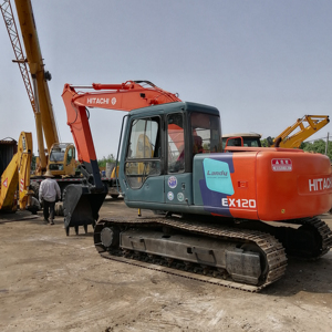 Excavateur sur chenilles Hitachi EX120 d'occasion à haut rendement 12 tonnes, très vendu au Japon, avec de faibles heures de travail en stock à vendre - Product Image 1