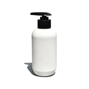 250ml White Round Lotion Pump Bottle HDPE Plastic Cosmetic Packaging Shampoo Shower Gel Lotion Bottle