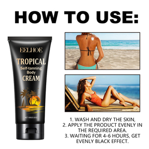 EELHOE tropicale autoabbronzante corpo naturale pelle di grano crema idratante per e abbronzatura - Product Image 5