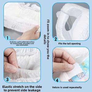 친환경 일회용 강아지 기저귀 |   100% 순면 부드럽고 흡수력 좋은 남아/여아 강아지 기저귀 도매 - Product Image 3