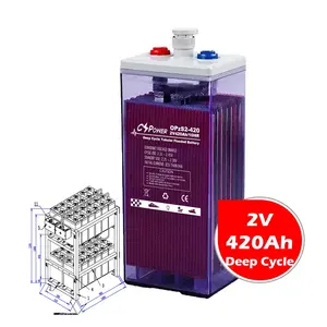 CSPower 2V 420ah свинцово-кислотный трубчатый гель OPzS Batterie для солнечной установки, OPzV2-420 фабрики в Китае, 6OPzS420 VS Power sonic RIT