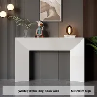 Table d'entrée en acier de style italien, design minimaliste moderne, console extrêmement étroite pour salon et hôtel