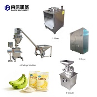 Ligne de production de farine de banane et de plantain, machine à fabriquer de la poudre de banane, économique et durable