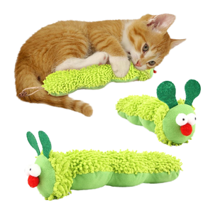 Nouveau Jouet pour Animaux de Compagnie en Peluche Écologique et Adorable, Chenille, vers à la menthe et coussin fruit, pour le jeu des chats, Fournitures, Vente en Gros - Product Image 4