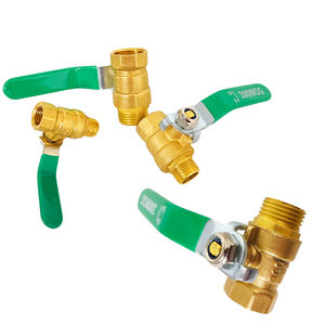 Robinet à bille en cuivre massif de 1/2 pouce avec filetage interne et externe pour l'eau - Product Image 4