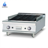 Grill électrique professionnel polyvalent pour comptoir, plaque moitié côtelée et moitié plate, double zone, machine à griller Teppanyaki Pro