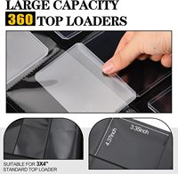 Classeur à chargement par le haut avec fermeture à verrouillage, 360 porte-cartes rigides noirs, 9 pochettes, 20 pages recto-verso, classeurs pour cartes