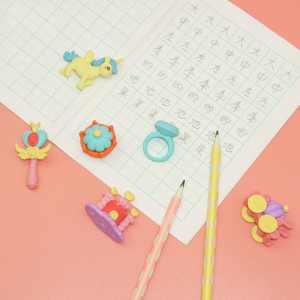 Juego de Gomas de Borrar Creativas para Niñas, Gomas de Borrar Rosas, Lindas y de Alta Calidad para Estudiantes, con Blister - Product Image 6