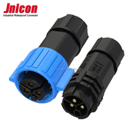 Soluciones de cable 3 P para exteriores, iluminación de jardín impermeable, conector IP67, enchufe M19, macho, hembra, 3 pines