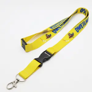 Geen Minimale Bestelling Warmteoverdracht Lanyard Breakaway Id Kaarthouder Lanyard Koord Met Veiligheidsgesp