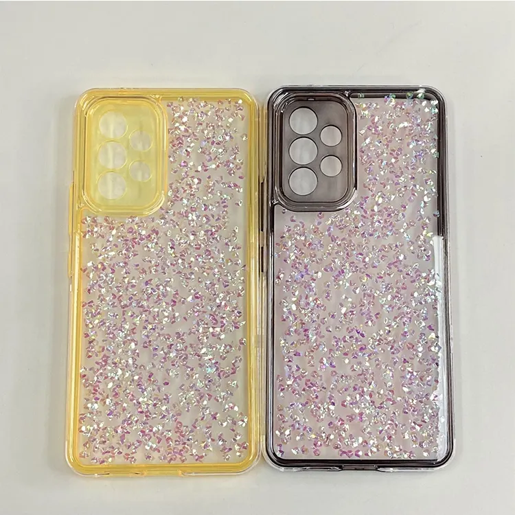 Luxury Crystal Epoxy Drop Glue Color-changed Rhinestone Gemstone Shiny Phone Case for Samsung S22 Ultra Case