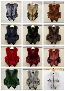 Damen Winter Warm Fox Pelzmantel Natürliche Flauschige Ärmellose Weste Jacke, Kurze Luxus Kunst pelz Oberbekleidung für kaltes Wetter - Product Image 6
