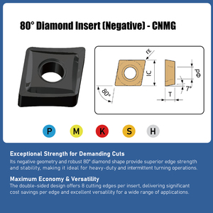 Vulcan hiệu suất cao cnmg <span class=keywords><strong>Carbide</strong></span> chèn wsm10 cho thép không gỉ nhiệt độ cao hợp kim gia công nặng - Product Image 2