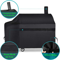Couvercle de gril à charbon de bois 60 pouces, couverture de gril de barbecue 600D étanche résistant aux UV