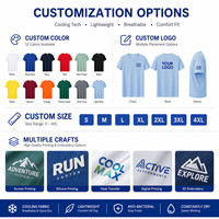 T-shirt personnalisé à séchage rapide, 100% polyester, 150 GSM, respirant, uniforme d'équipe sportive, activité d'entreprise, publicité, OEM