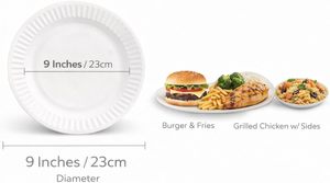 Platos Desechables de Plástico de Grado Alimenticio de 8 Pulgadas - Libres de BPA, Seguros para Servir Frutas y Postres - Product Image 4