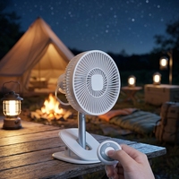 Télécommande télescopique Clip sur ventilateur Mini plafond électrique Rechargeable oscillant mural bureau USB lampe ventilateur lumière