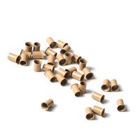 Tube à cheveux à bord évasé en cuivre, personnalisé, perles, 4.0x3.6x6.0mm, livraison gratuite