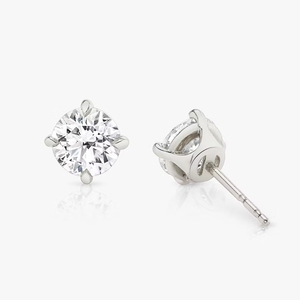 Pendientes de Moissanita VVS GRA de Corte Redondo en Varios Tamaños (0.1ct a 1ct) con 4 Garras, Chapados en Oro de 14K sobre Cobre, Joyería para Mujer, Ideal para la Oficina - Product Image 6