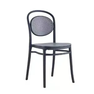 Chaises d'extérieur élégantes en plastique, chaises de jardin, standard, exportation