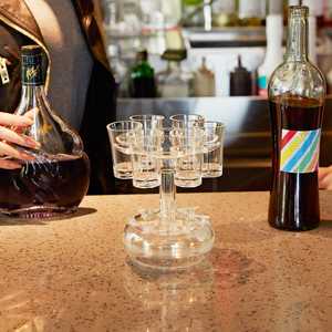 Decantador de Vino y Dispensador de Shots para Bar con Soporte de PMMA y 6 Vasos Acrílicos para Todo Tipo de Fiestas - Product Image 5