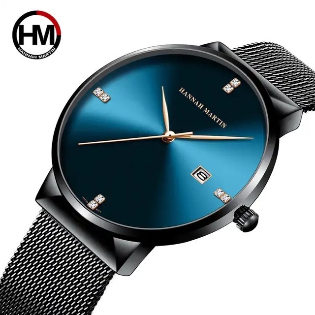 Hannah Martin 901 Fashion China Man Quartz Watch Business Luxury CHARM Metal Waterproof Date Display Ultra Thin Casual Watch