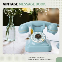 Livre de messages audio Enregistrement vocal Enregistreur téléphonique vintage Téléphone de mariage personnalisé avec messagerie vocale Meilleurs vœux pour la douche nuptiale