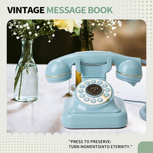 Livre de messages audio Enregistrement vocal Enregistreur téléphonique vintage Téléphone de mariage personnalisé avec messagerie vocale Meilleurs vœux pour la douche nuptiale - Product Image 4