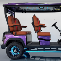 Voiturette de golf électrique Donwin 4 places en aluminium, moteur 72V 5KW, luxe, tout-terrain, écran tactile, freins à disque, homologuée GCC/EEC/DOT