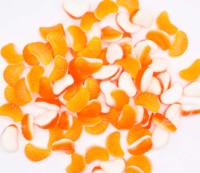 Leuke mini fruitvormige schuimjelly snoepjes, bulk groothandel, verpakt in zakjes, zacht kauwsnoep voor feestjes en tussendoortjes.