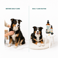 Suplemen Vitamin Cair untuk Anjing - Meningkatkan Imunitas, Meredakan Gatal, Memperbaiki Kesehatan Kulit dan Bulu, Semua Ras, Botol Pipet