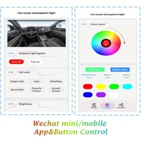 Glefon - Éclairage intérieur de voiture en gros pour BMW E92 E93 2007-2013 - Kit d'éclairage ambiant 64 couleurs - Contrôle par application - Lampe d'ambiance
