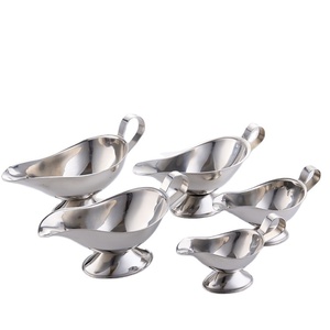Bacs à sauce en acier inoxydable, vente directe usine, 3/5/8/10/16 oz, vaisselle de cuisine pour restaurant, bacs à jus - Product Image 1